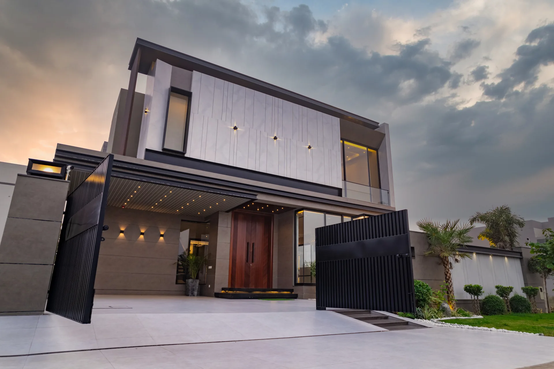 Completed Bascon residence entrance detail