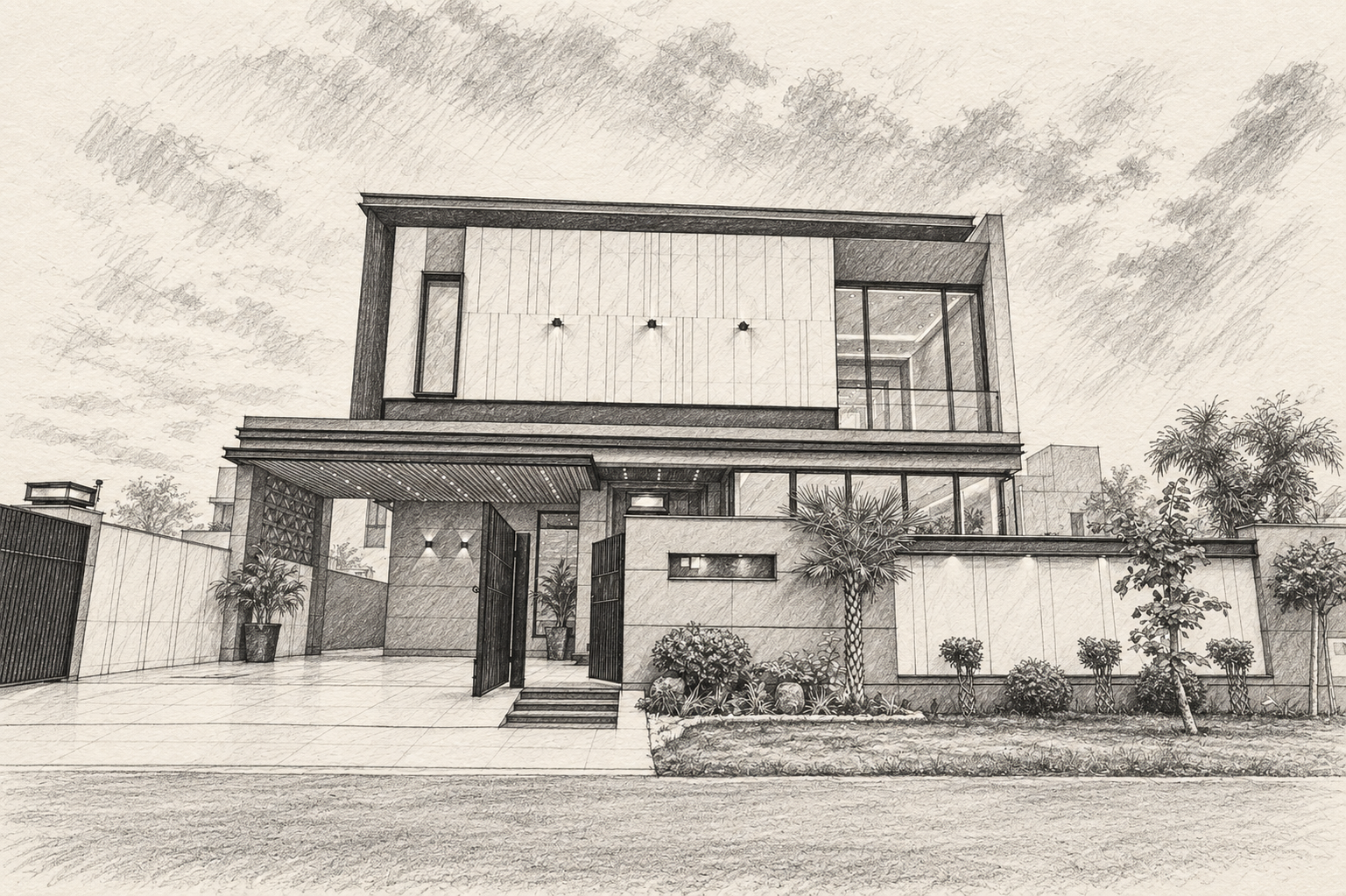 Architectural sketch of Bascon Residence 162-J
